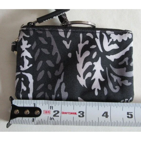 Vera Bradley Zip ID Case and Matching Lanyard Paisley Noir Pattern - Picture 5 of 6